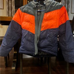 Nike Youth Puffer Jacket - Gray and Orange